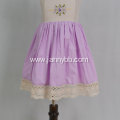 purple cotton poplin hand embroidery baby girl dresses